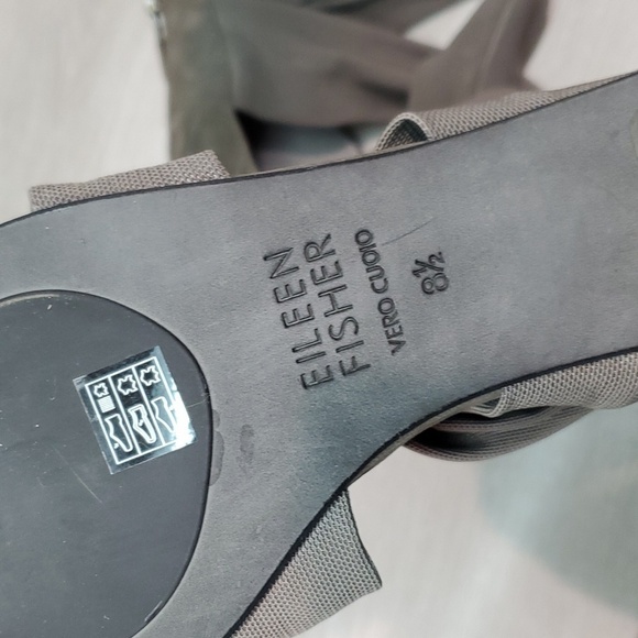 NEW Eileen Fisher Women Joy Mesh Knot Crisscross Heels Sandals shoes sz 8.5 - Picture 11 of 11